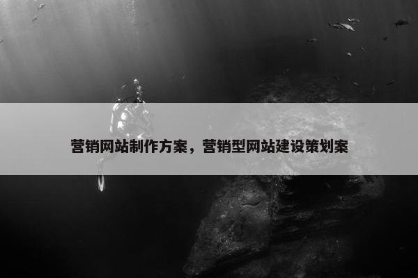 营销网站制作方案，营销型网站建设策划案