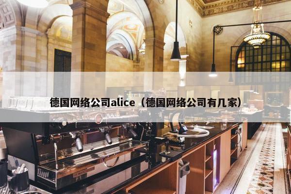 德国网络公司alice（德国网络公司有几家）