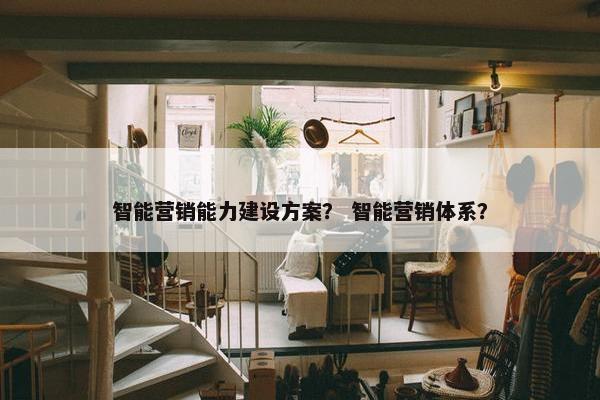 智能营销能力建设方案？ 智能营销体系？