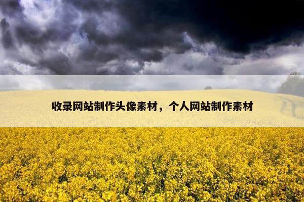 收录网站制作头像素材，个人网站制作素材