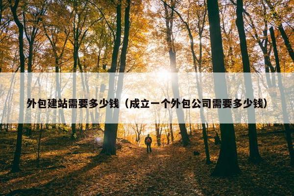 外包建站需要多少钱（成立一个外包公司需要多少钱）