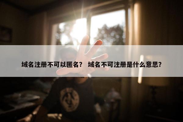 域名注册不可以匿名？ 域名不可注册是什么意思？