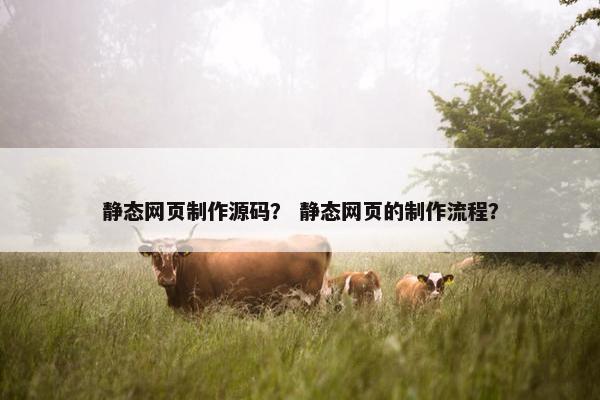 静态网页制作源码？ 静态网页的制作流程？