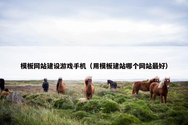模板网站建设游戏手机（用模板建站哪个网站最好）