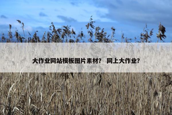 大作业网站模板图片素材？ 网上大作业？