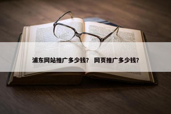 浦东网站推广多少钱？ 网页推广多少钱？
