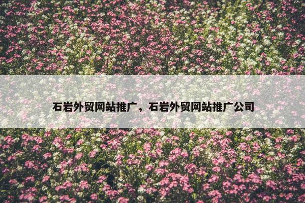 石岩外贸网站推广，石岩外贸网站推广公司