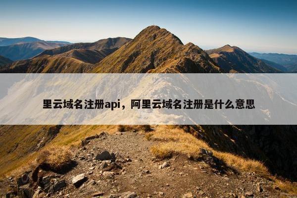 里云域名注册api，阿里云域名注册是什么意思