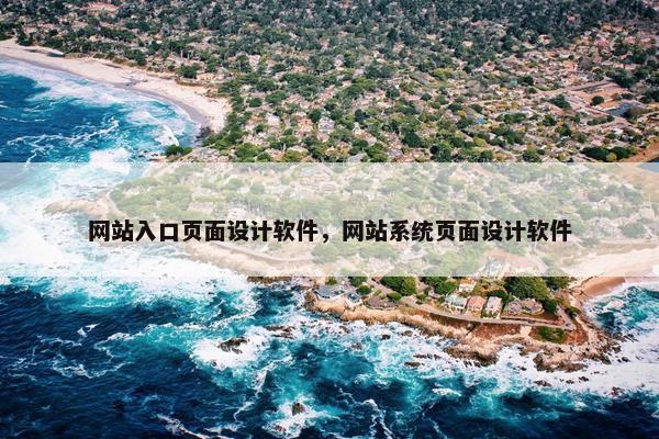 网站入口页面设计软件，网站系统页面设计软件