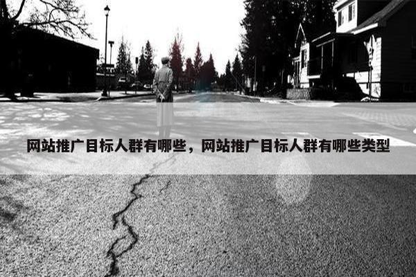 网站推广目标人群有哪些，网站推广目标人群有哪些类型