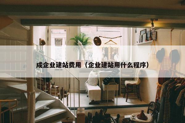 成企业建站费用（企业建站用什么程序）