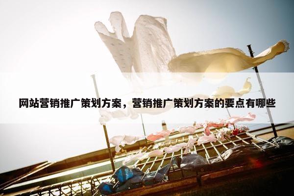 网站营销推广策划方案，营销推广策划方案的要点有哪些