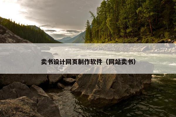 卖书设计网页制作软件（网站卖书）