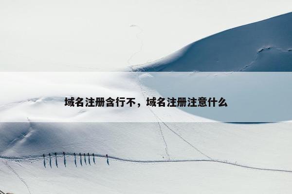 域名注册含行不，域名注册注意什么