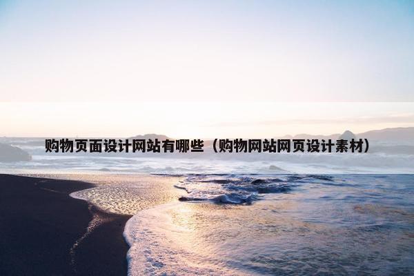 购物页面设计网站有哪些（购物网站网页设计素材）
