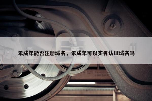 未成年能否注册域名，未成年可以实名认证域名吗