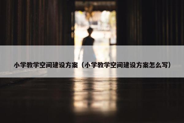 小学教学空间建设方案（小学教学空间建设方案怎么写）