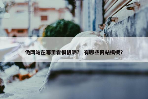 做网站在哪里看模板呢？ 有哪些网站模板？