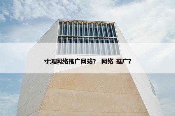 寸滩网络推广网站？ 网络 推广？