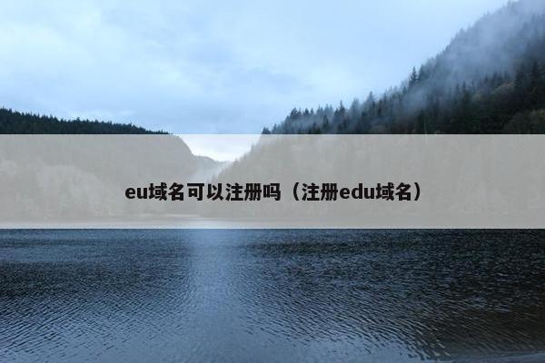eu域名可以注册吗（注册edu域名）