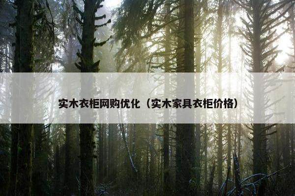 实木衣柜网购优化（实木家具衣柜价格）