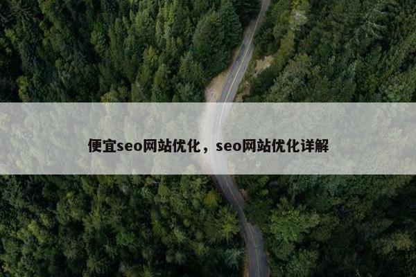 便宜seo网站优化，seo网站优化详解