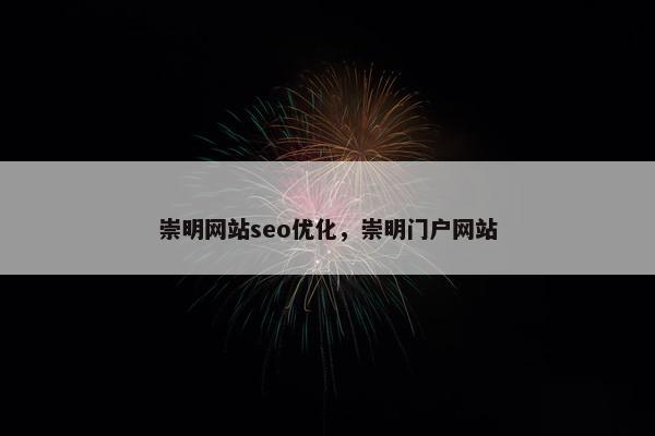 崇明网站seo优化，崇明门户网站