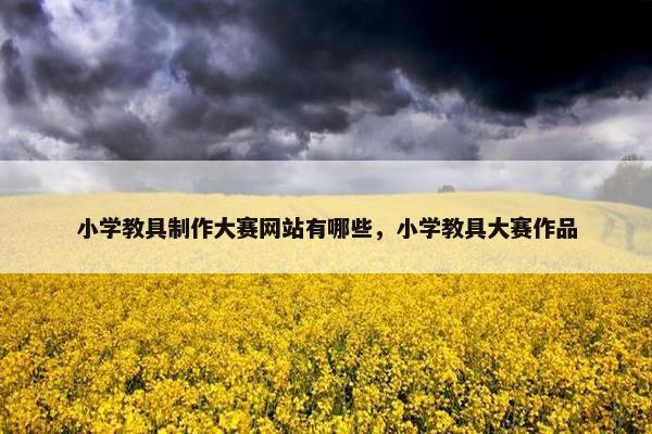 小学教具制作大赛网站有哪些，小学教具大赛作品