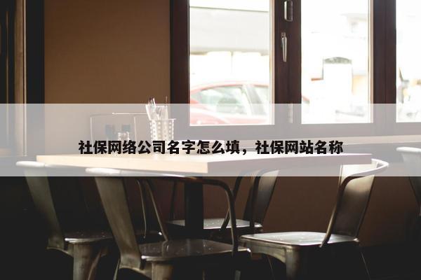 社保网络公司名字怎么填，社保网站名称