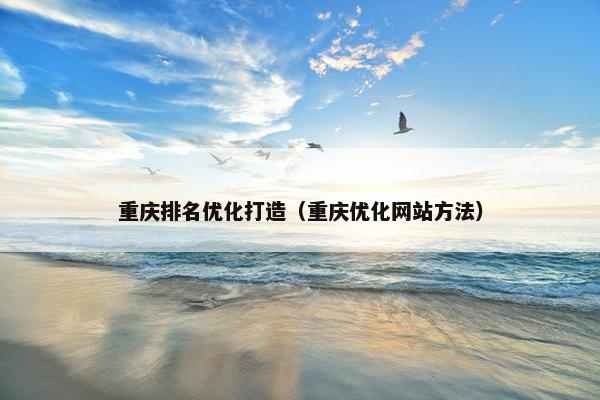 重庆排名优化打造（重庆优化网站方法）