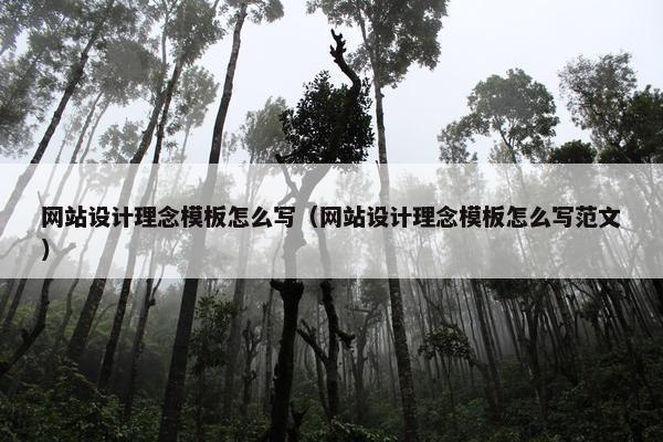 网站设计理念模板怎么写（网站设计理念模板怎么写范文）