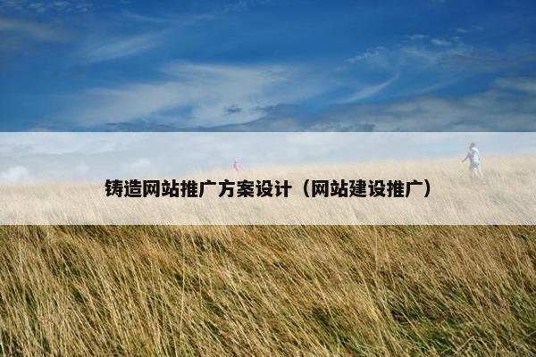 铸造网站推广方案设计（网站建设推广）