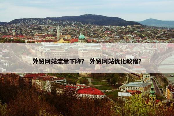 外贸网站流量下降？ 外贸网站优化教程？
