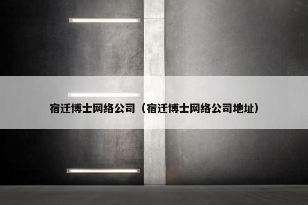宿迁博士网络公司（宿迁博士网络公司地址）
