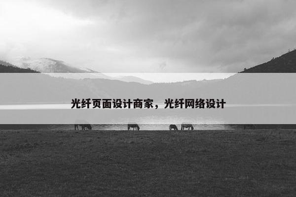 光纤页面设计商家，光纤网络设计