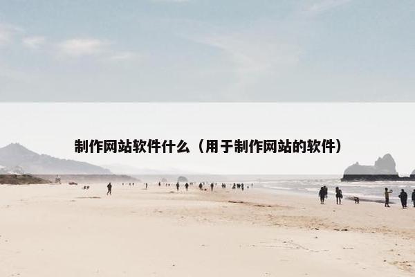 制作网站软件什么（用于制作网站的软件）