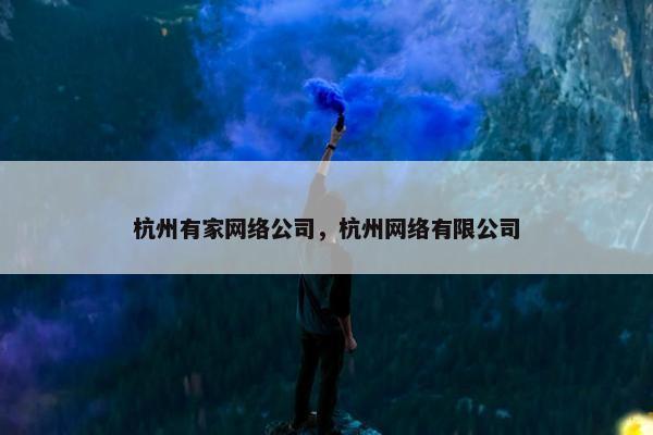 杭州有家网络公司，杭州网络有限公司