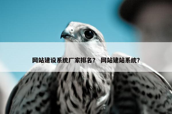 网站建设系统厂家排名？ 网站建站系统？