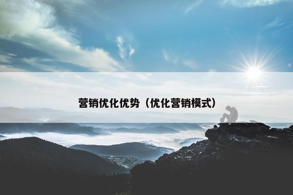 营销优化优势（优化营销模式）