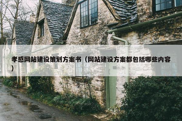 孝感网站建设策划方案书（网站建设方案都包括哪些内容）