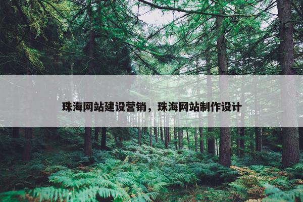 珠海网站建设营销，珠海网站制作设计