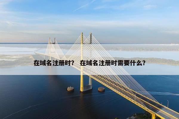 在域名注册时？ 在域名注册时需要什么？