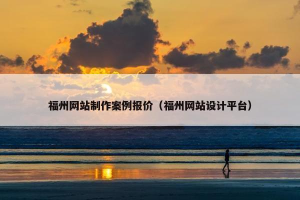 福州网站制作案例报价（福州网站设计平台）