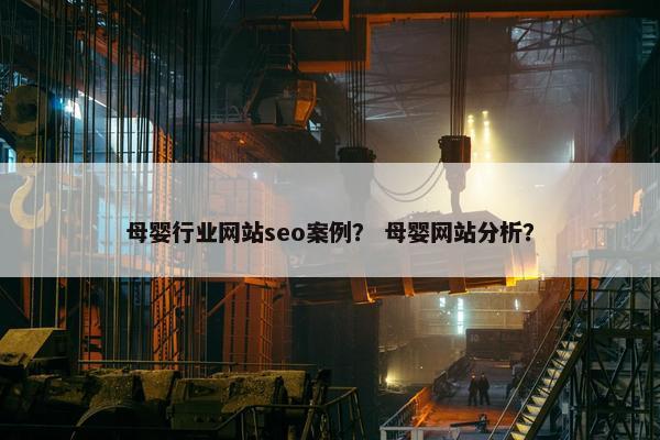 母婴行业网站seo案例？ 母婴网站分析？