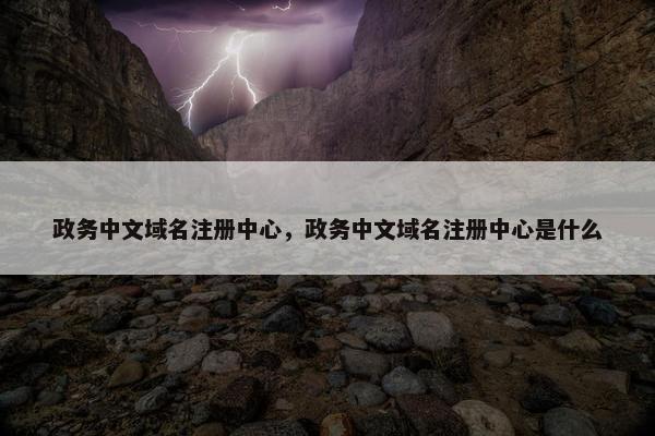政务中文域名注册中心，政务中文域名注册中心是什么