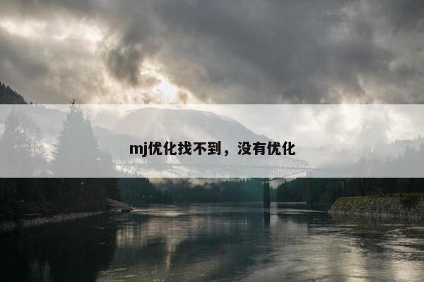 mj优化找不到，没有优化