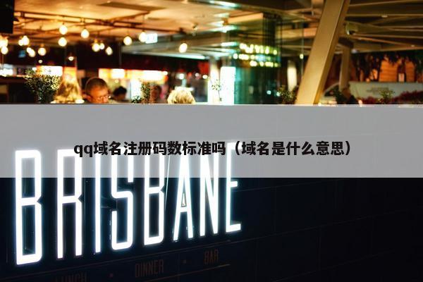 qq域名注册码数标准吗（域名是什么意思）