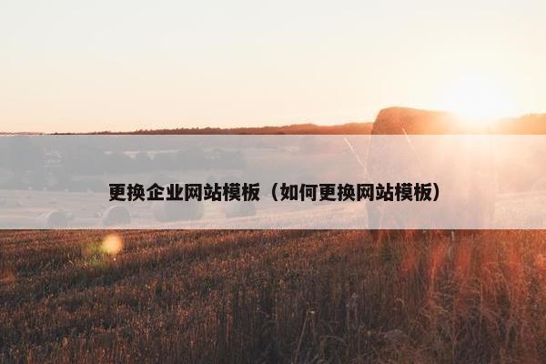 更换企业网站模板（如何更换网站模板）