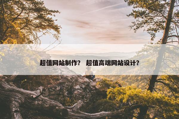 超值网站制作？ 超值高端网站设计？