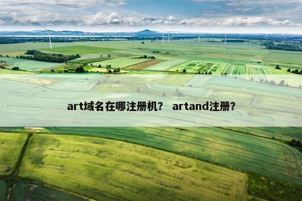 art域名在哪注册机？ artand注册？